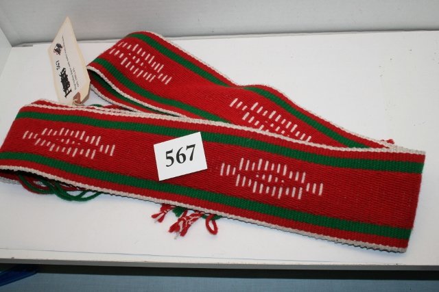 Hopi Loom Made Dance Sash: 96” Hopi Loom Made Dance Sash – Contemporary