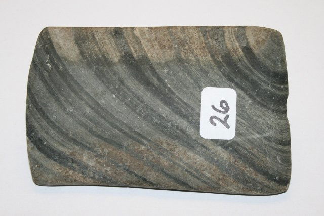 3 ¾” Panel Bannerstone: 3 ¾” Panel Bannerstone – slate undrilled – Delaware Co. Ohio – C.O.A.