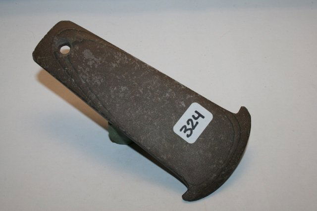 Ohio Anchor Pendant: 4 11/16” Ohio Anchor Pendant – Lorain Co. Ohio – Red Banded Slate – Ex. Alvin Wait, Marv King, Mike Thursby – Grade 9 + C.O.A.