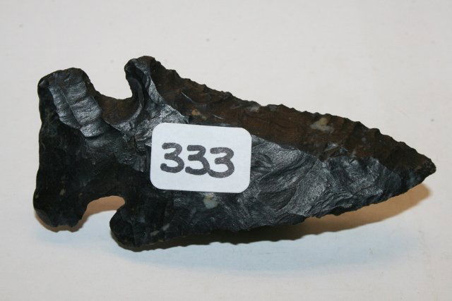 Ohio Thebes Point: 3 1/16” Ohio Thebes Point – Gallia Co. Ohio – Coshocton Flint – Grade 10, Davis C.O.A.