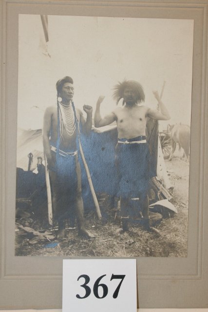 Photo – 2 Flathead Indians: 9” x 7” Early Photo – 2 Flathead Indians – John Delaware and Henry Malt 1907