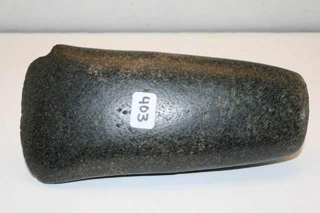 Flare Bit Hopewell Celt: 6 ¼” Flare Bit Hopewell Celt – highly polished – ding to one corner