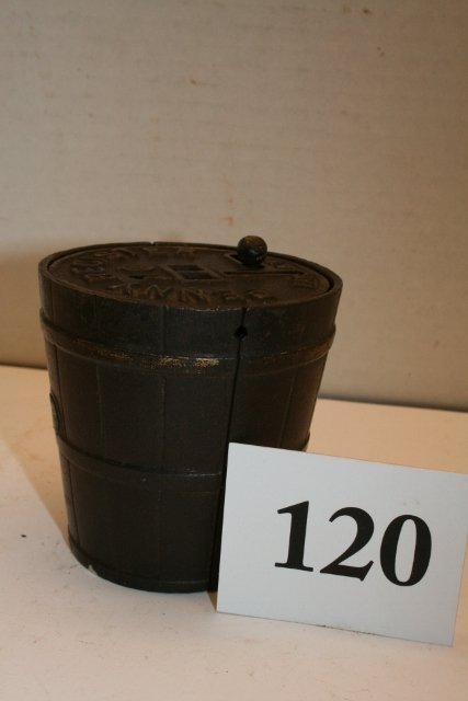 Cast Iron Pail Penny Register: 2 ¾” Cast Iron Pail Penny Register – very good