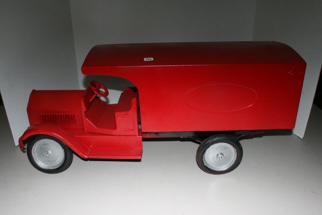 Buddy L Truck: Completely Repainted 25 ½” Buddy L Truck – back door missing – rims on wheels repaint also