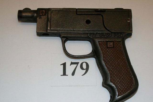 “Riot” Gun: 5 3/8” Cast Iron “Riot” Gun made in 1932 by Kenton – really nice – painted handle – missing crank