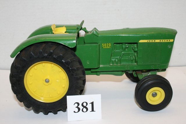 John Deere 5020 Diesel Toy Tractor: 10 ½” John Deere 5020 Diesel Toy Tractor – few paint chips – no smoke stack – good shape