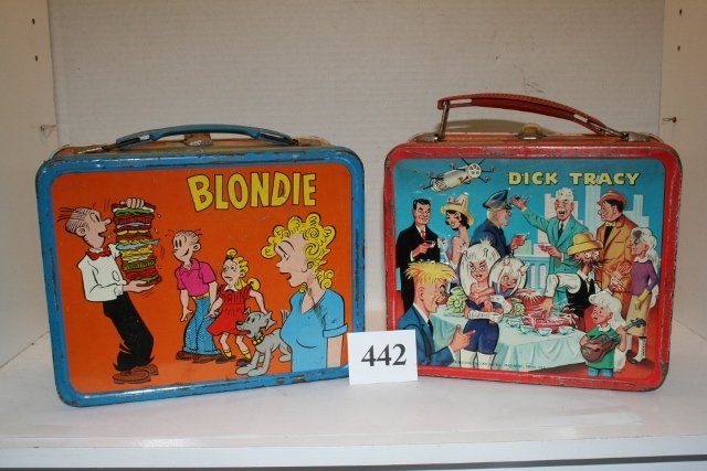 2 Metal Lunch Boxes: 2 Metal Lunch Boxes – 1967 Dick Tracy “Crime Stoppers” 1967 Blondie – both rusted with paint loss – average shape