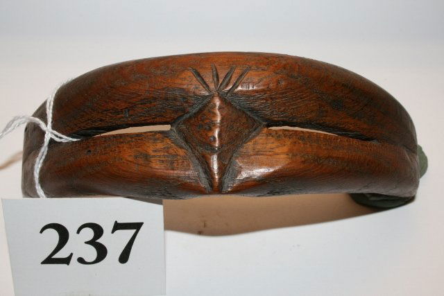 Wooden Snow Goggles: 5 ¾” Rare Wooden Snow Goggles