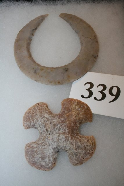 (2) Chalcedony Eccentrics: 6 x 8 Frame with (2) Chalcedony Eccentrics – largest 3 ½”, smallest 2 ¼” collection Eugene Babon