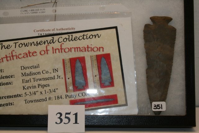 5 ¾” Dovetail Point: 5 ¾” Dovetail Point – Madison Co. Ind. – Ex. Earl Townsend Coll.