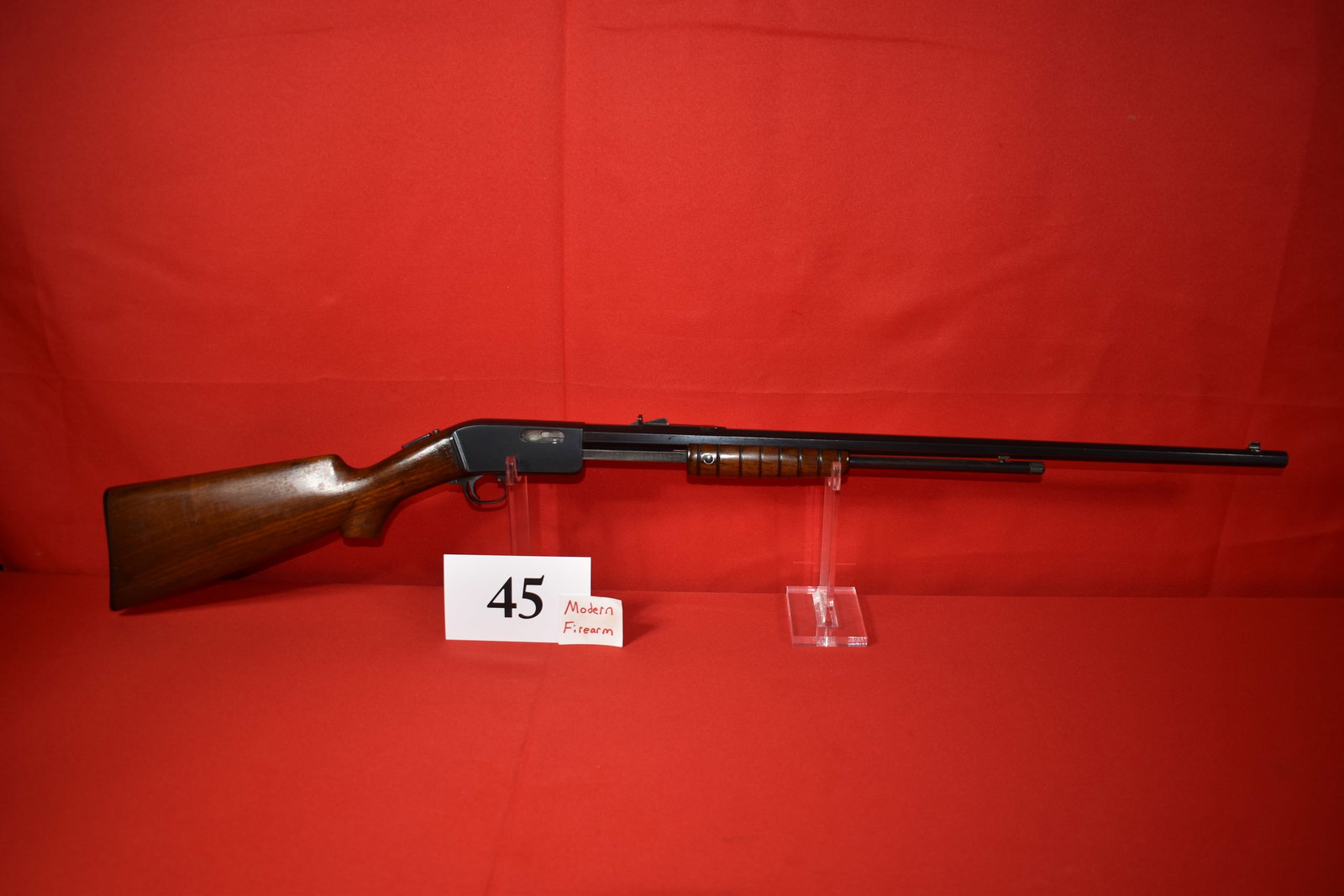 (X) Marlin Model 38 .22 Cal. Slide Action Rifle: (X) Marlin Model 38 .22 Cal. Slide Action Rifle, SN# A9914, 24” oct. bbl., circa 1920, very good condition