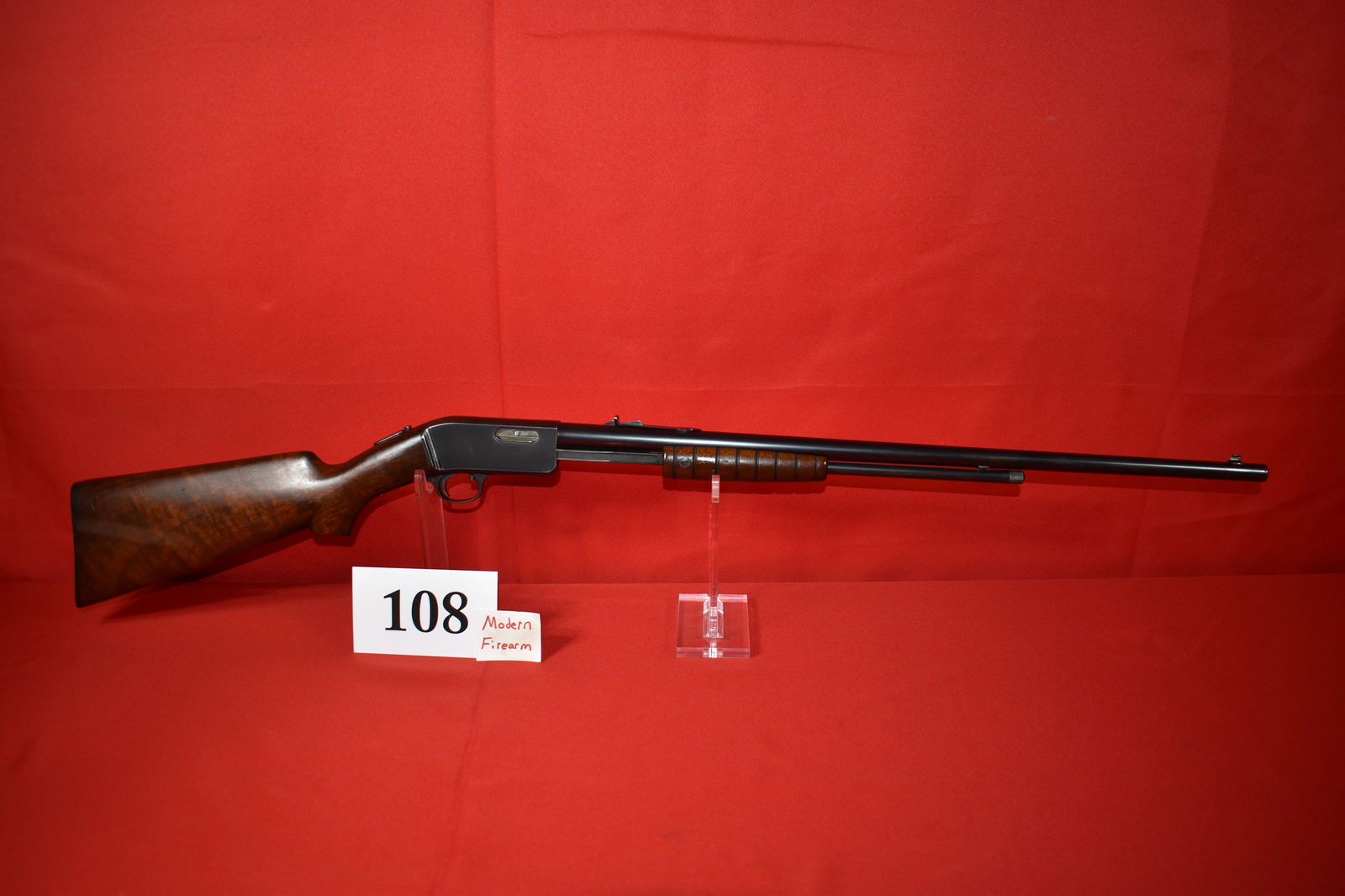 (X) Marlin Model 38 .22 Cal. Slide Action Rifle: (X) Marlin Model 38 .22 Cal. Slide Action Rifle, SN# A1143, 24” round bbl., good to very good condition
