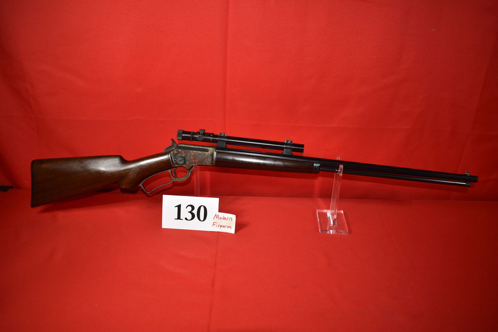 (X) Marlin Model 39 .22 Cal. Lever Action Rifle: (X) Marlin Model 39 .22 Cal. Lever Action Rifle, SN# 8301, Pre-A mfg., 24” oct. bbl., Weaver Model 330 scope, Ex. Condition