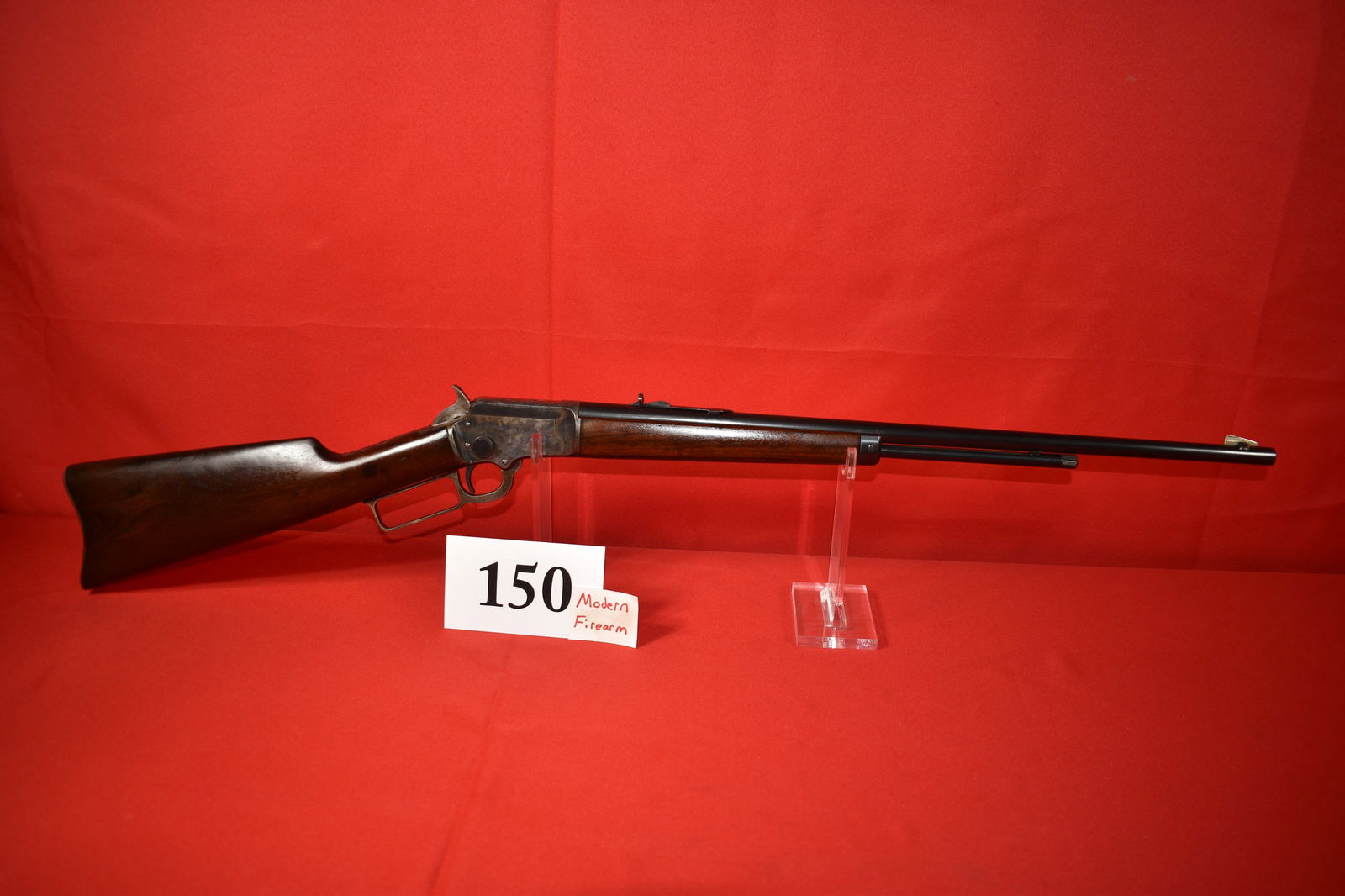 (X) Marlin Model 97 .22 Lever Action Rifle: (X) Marlin Model 97 .22 Lever Action Rifle, SN# 357226 mfg. 1907, 22” round bbl., repair to stock near trigger guard otherwise excellent condition