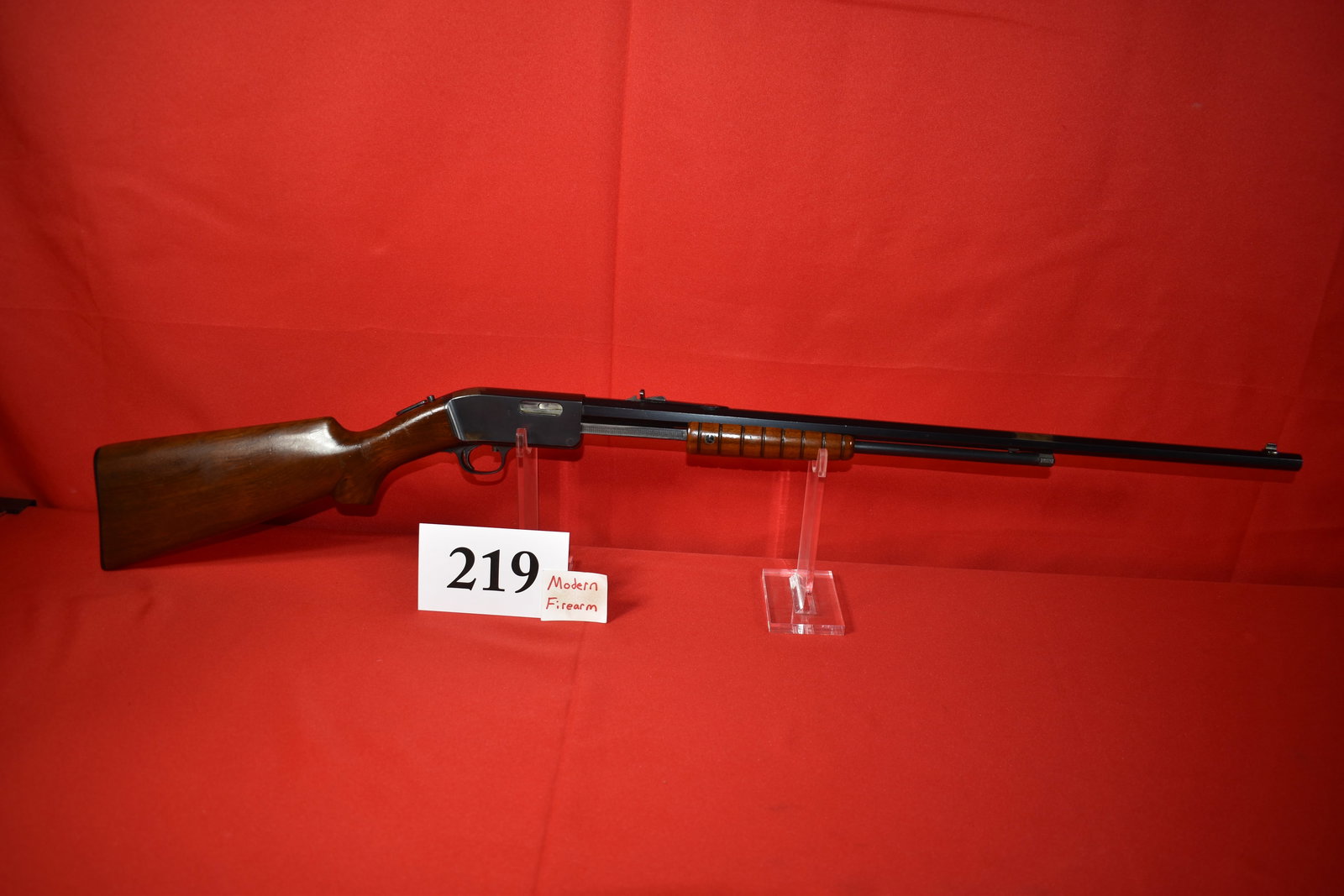 (X) Marlin Model 38 .22 Cal. Slide Action Rifle: (X) Marlin Model 38 .22 Cal. Slide Action Rifle, SN# 8081, 24” oct. bbl., couple spots of missing finish from rust being cleaned
