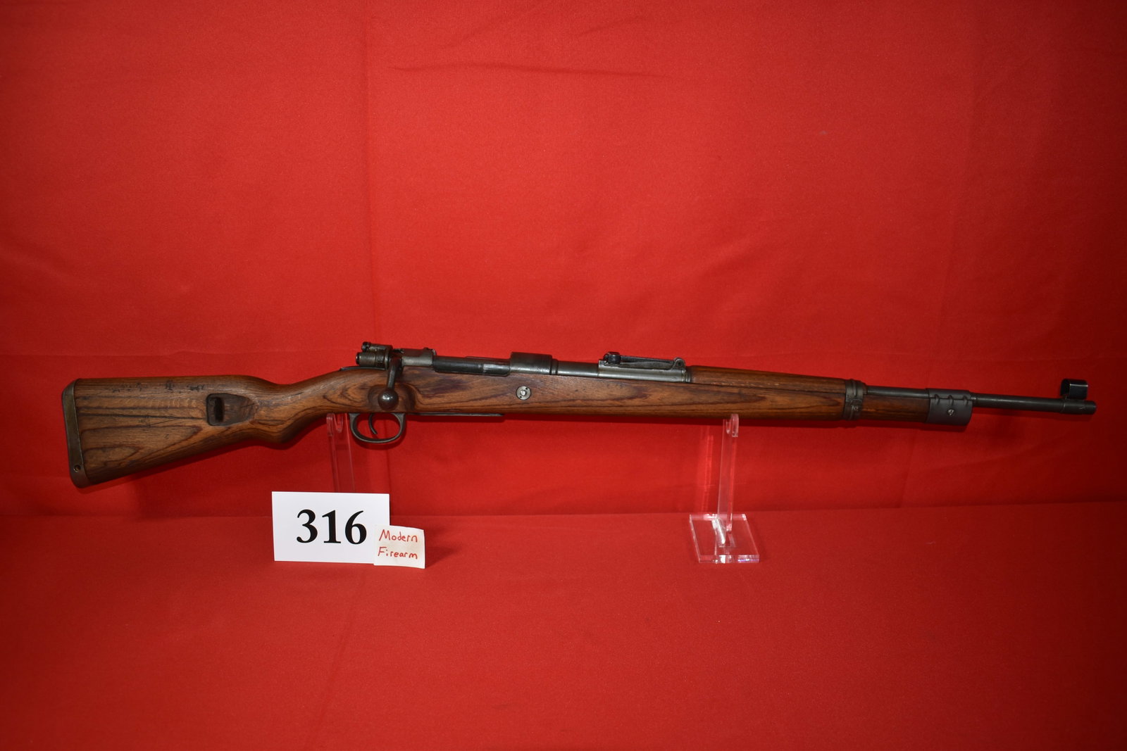 (X) Late War Mauser K98K 8mm Rifle : (X) Late War Mauser K98K 8mm Rifle bnz 45 full Kriegsmodell, SN# 5363T all matching, Non-Import, all correct, Ex. Condition, Steyr mfg. April 1945 end of war