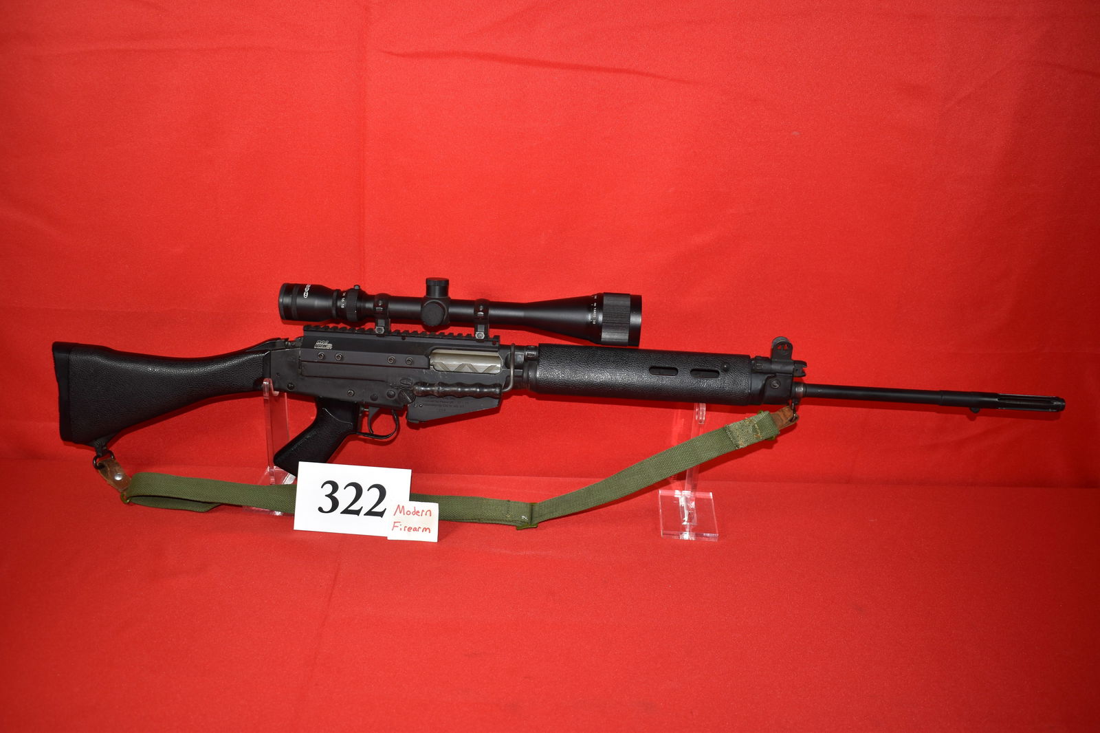 (X) L1A1 Fal Sporter mfg. by CAI on Hesse Receiver : (X) L1A1 Fal Sporter mfg. by CAI on Hesse Receiver SN# 1029, DSA Top Cover with Tasco Scope 6-18