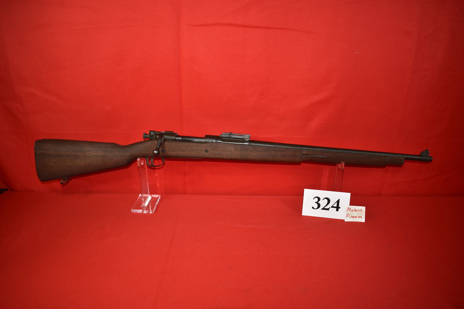 (X) Rock Island Arsenal Model 1903 30-06 Rifle: (X) Rock Island Arsenal Model 1903 30-06 Rifle, SN# 299981 mfg. 1918, 7-18 dated R.I.A. bbl., Refinished, new wood, needs top piece of wood and barrel band to complete