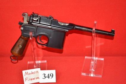 (X) Mauser C96 7.63 mm Broom Handle Pistol