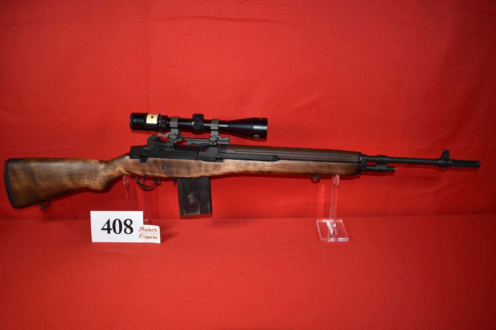 (X) Springfield M1A .308 Rifle: (X) Springfield M1A .308 Rifle, SN# 151378, with Trijicon 3-9x 40 scope and TSA mount