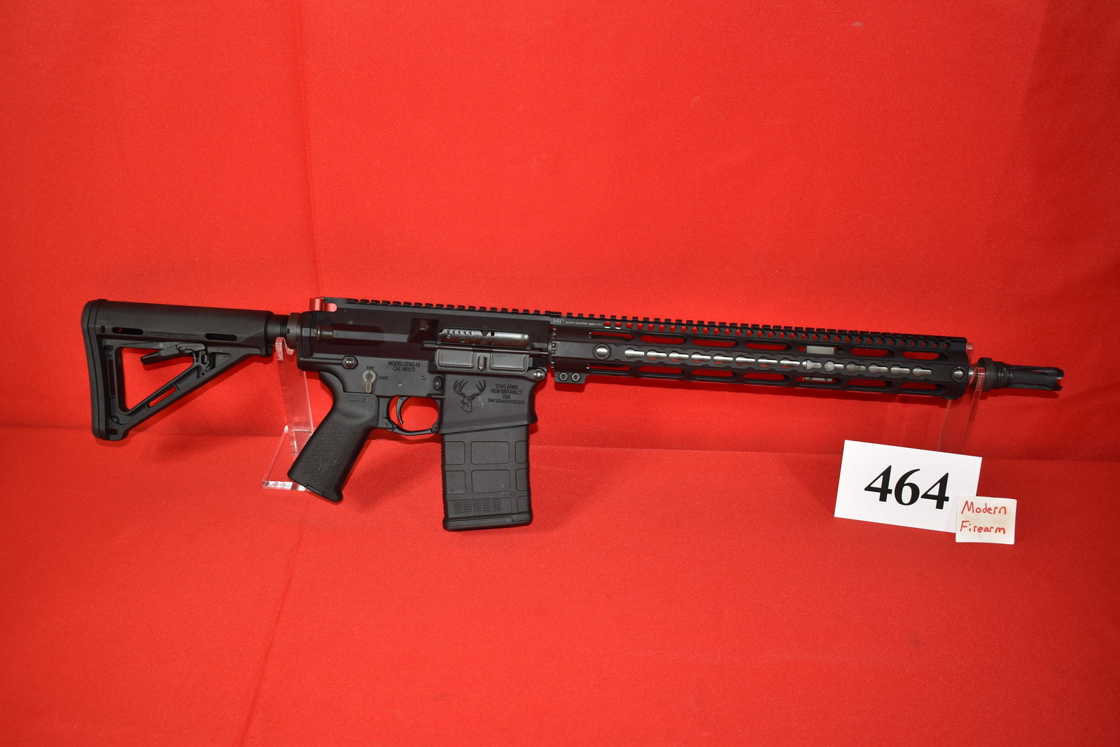 (X) Stag Arms Model Stag-10 .308 Rifle: (X) Stag Arms Model Stag-10 .308 Rifle, SN# USA000035, 16” bbl., JP Cryogenic Supermatch Upper, Excellent Condition