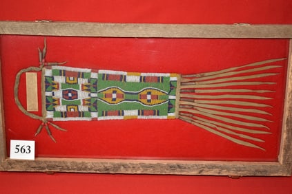 Beaded Open Top Medicine bag Crow