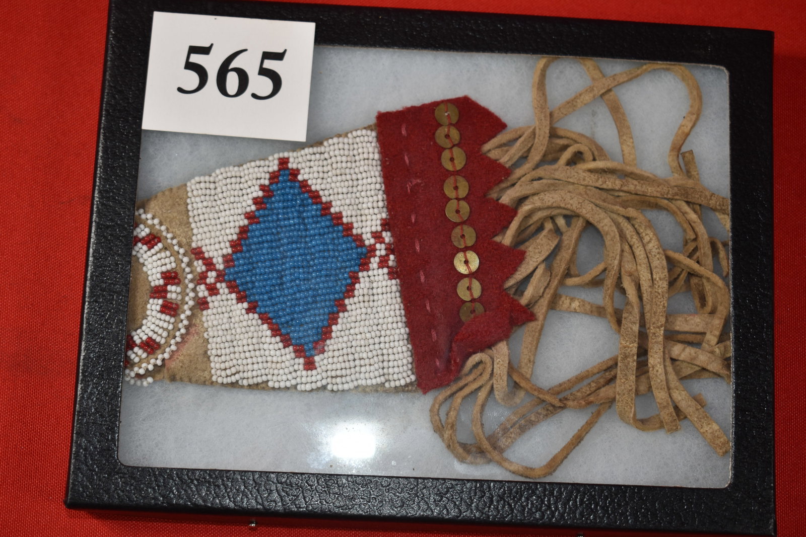 Beaded Strike-a-lite Pouch: 5 ½” x 3 ½” Beaded Strike-a-lite Pouch – Sioux