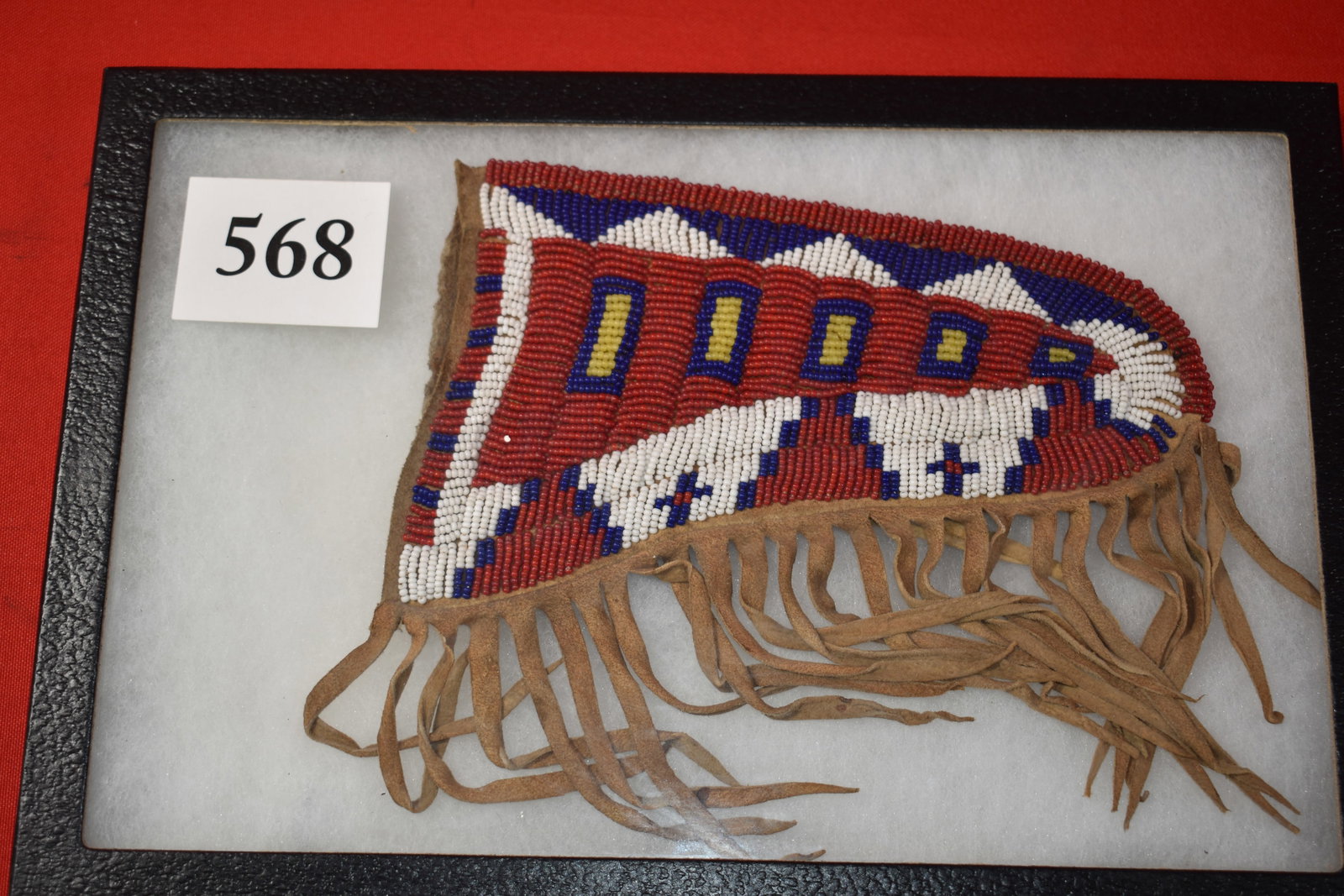 Beaded Holster Osage: 8” x 4 ½” Beaded Holster Osage