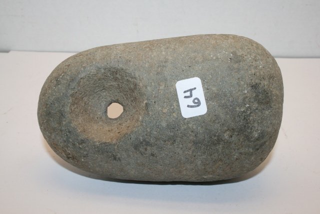 Canoe or net sinker/anchor: 5 3/8” Hardstone Canoe or net sinker/anchor – Indiana