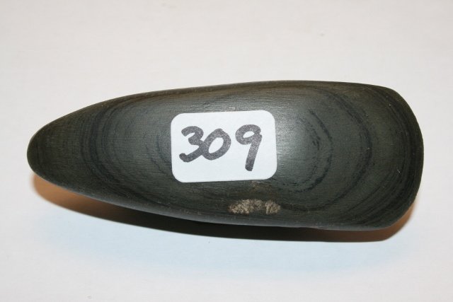 3” Long Banded Slate Celt: 3” Long Banded Slate Celt – Michigan-Ohio Area – Nice! - from the Ted Trotta, Anna Bono Collection
