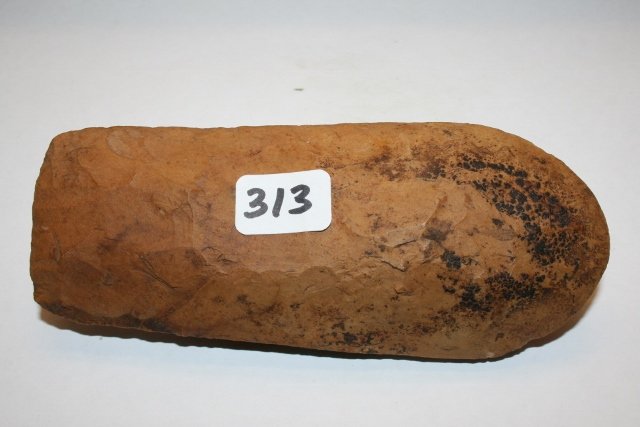 4 ¾” Finely Flaked Flint Celt: 4 ¾” Finely Flaked Flint Celt - from the Ted Trotta, Anna Bono Collection