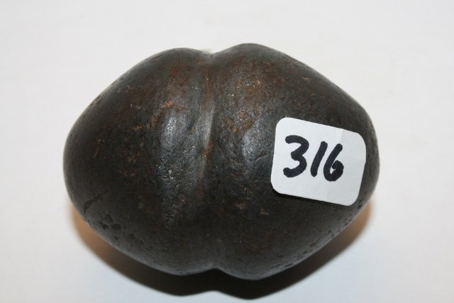 2 3/8” Hematite Club Head: 2 3/8” Hematite Club Head – Nice - from the Ted Trotta, Anna Bono Collection