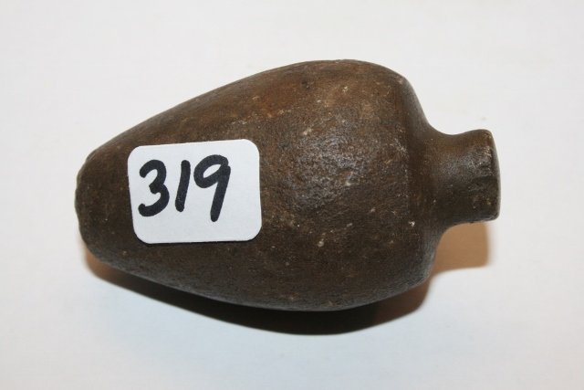 2 3/8” Hardstone Plummet: 2 3/8” Hardstone Plummet - from the Ted Trotta, Anna Bono Collection