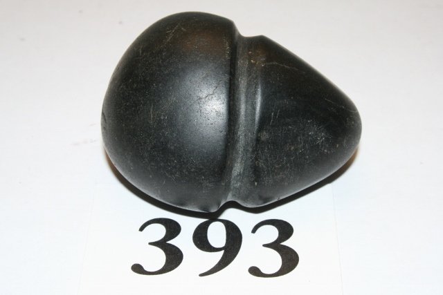 Clubhead of Dense Black Material: 2” x 1 ¾” Clubhead of Dense Black Material Possibly Hemetite Highly Polished from Michigan – Ex. Eric Olsen Coll. - from the Ted Trotta, Anna Bono Collection