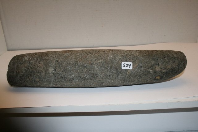 Hardstone Roller Pestle: 13 ¾” Hardstone Roller Pestle – Ionia Co. Michigan