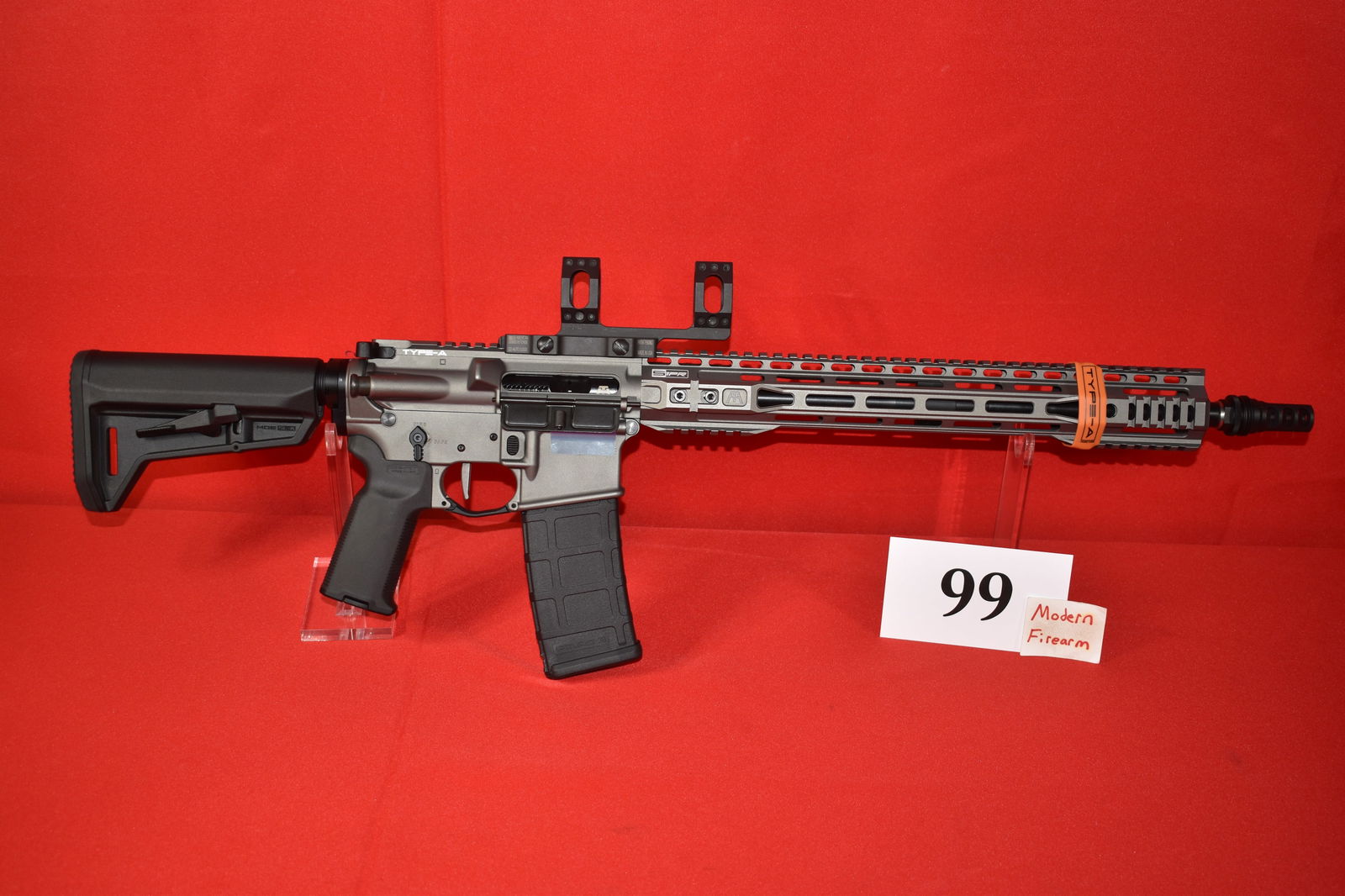 (X) BG Defense Co. MRD1 Type-A 5.56mm Rifle: (X) BG Defense Co. MRD1 Type-A 5.56mm Rifle, SN# BGD00750, 16” bbl., American Defense Scope Mount, New