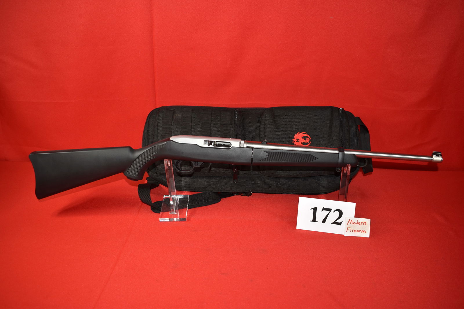 (X) Ruger 10/22 Takedown .22 LR Rifle: (X) Ruger 10/22 Takedown .22 LR Rifle, SN# 824-84912, 18 ½” stainless bbl., new in back pack