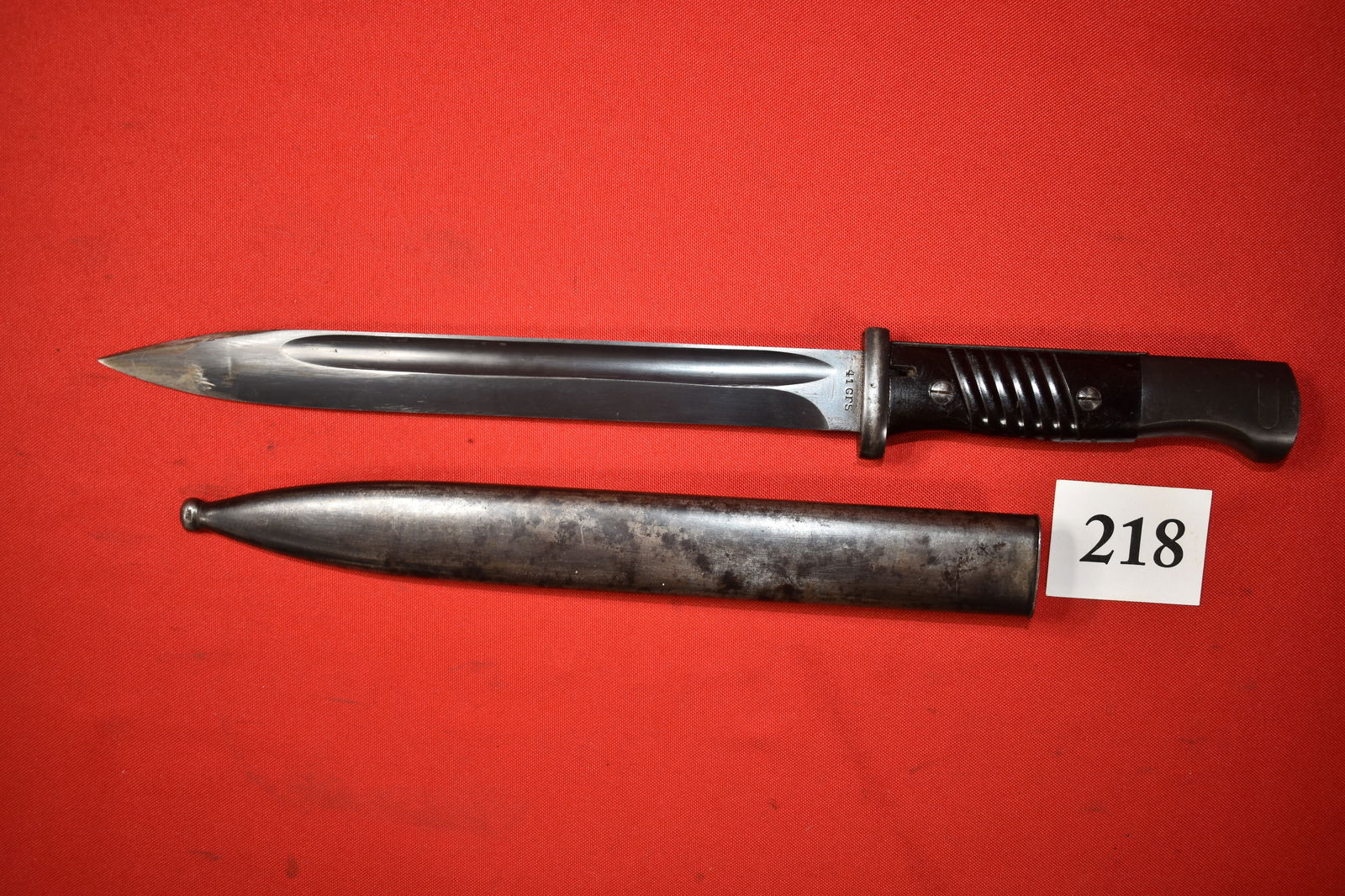 German WWII Nazi K98K Bayonet: German WWII Nazi K98K Bayonet, 41 crs mfg. by Paul Weyersburg & Co. 1941, GI Bring Back
