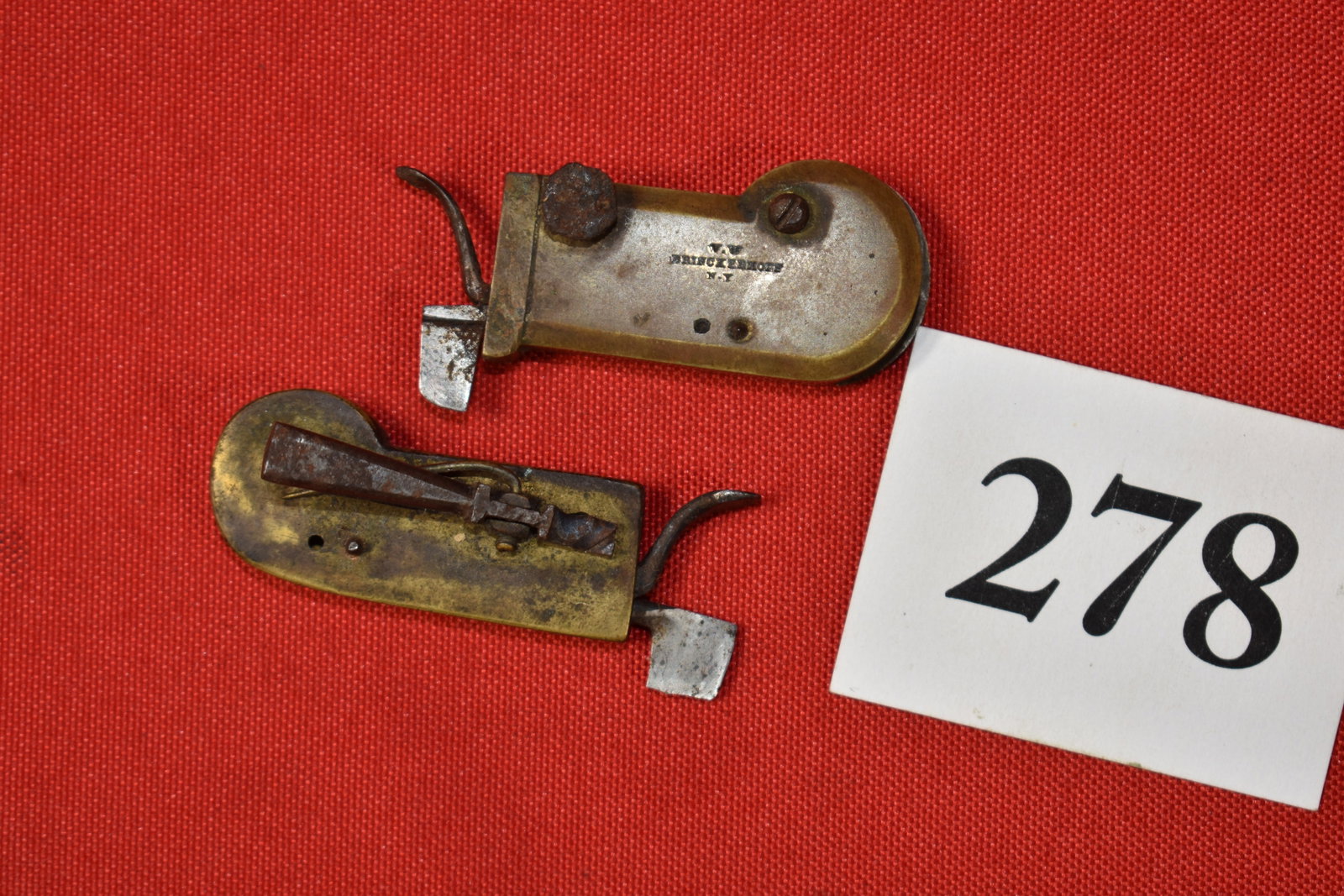 (2) Antique Blood Letting Flem Tools: (2) Antique Blood Letting Flem Tools, one marked W.W. Brinckerhoff N.Y., Civil War Medic Tool