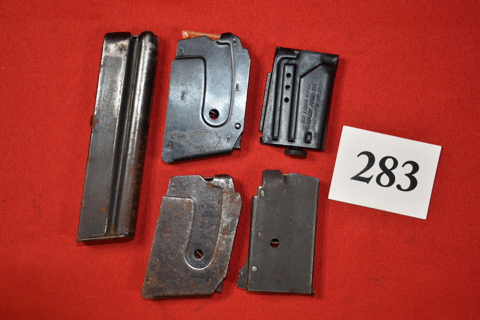 (5) Magazine Lot, Marlin and Savage 1908: (5) Magazine Lot, Marlin and Savage 1908 23A Sporter or N.R.A. Match Rifle