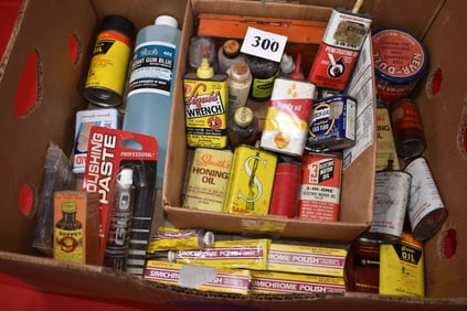 Vintage Gun Oil Cans and Cleaning Supplies