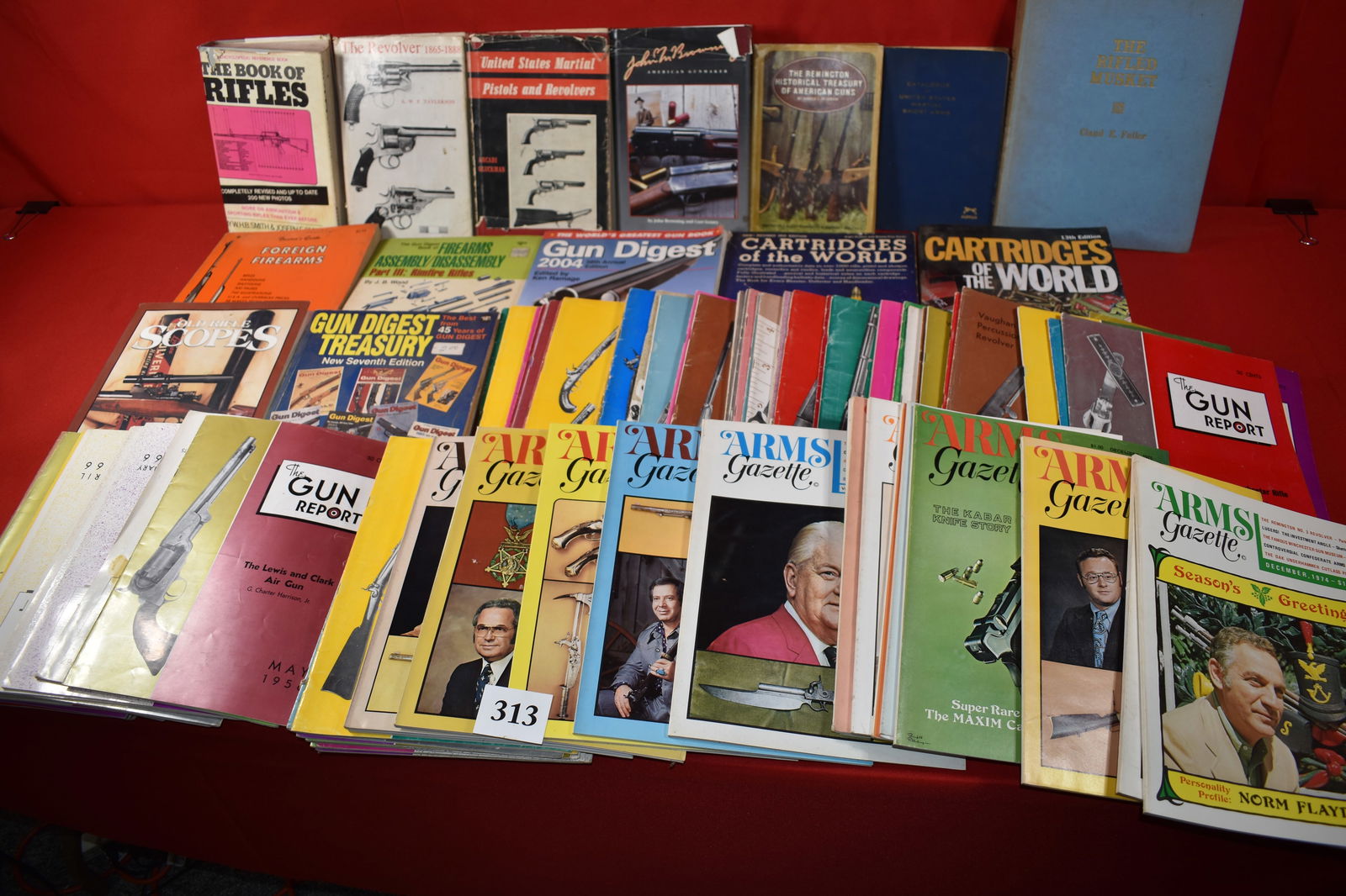 Book and Magazine Lot: Gun Related: Book and Magazine Lot: Gun Related, Arms Gazette, The Gun Report, Browning, Remington, Cartridges, Scopes