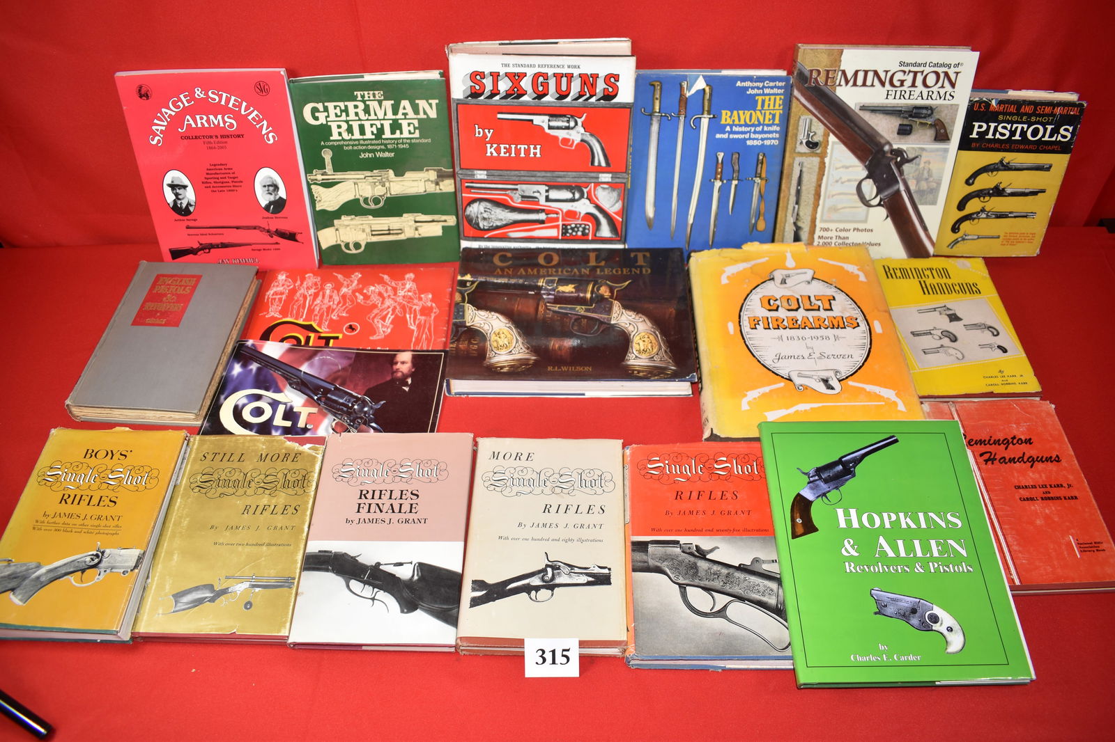 Book Lot: Colt, Remington, Hopkins & Allen: Book Lot: Colt, Remington, Hopkins & Allen, Savage, German Rifle, Bayonets, Single Shot, Six Guns, Pistols, and more