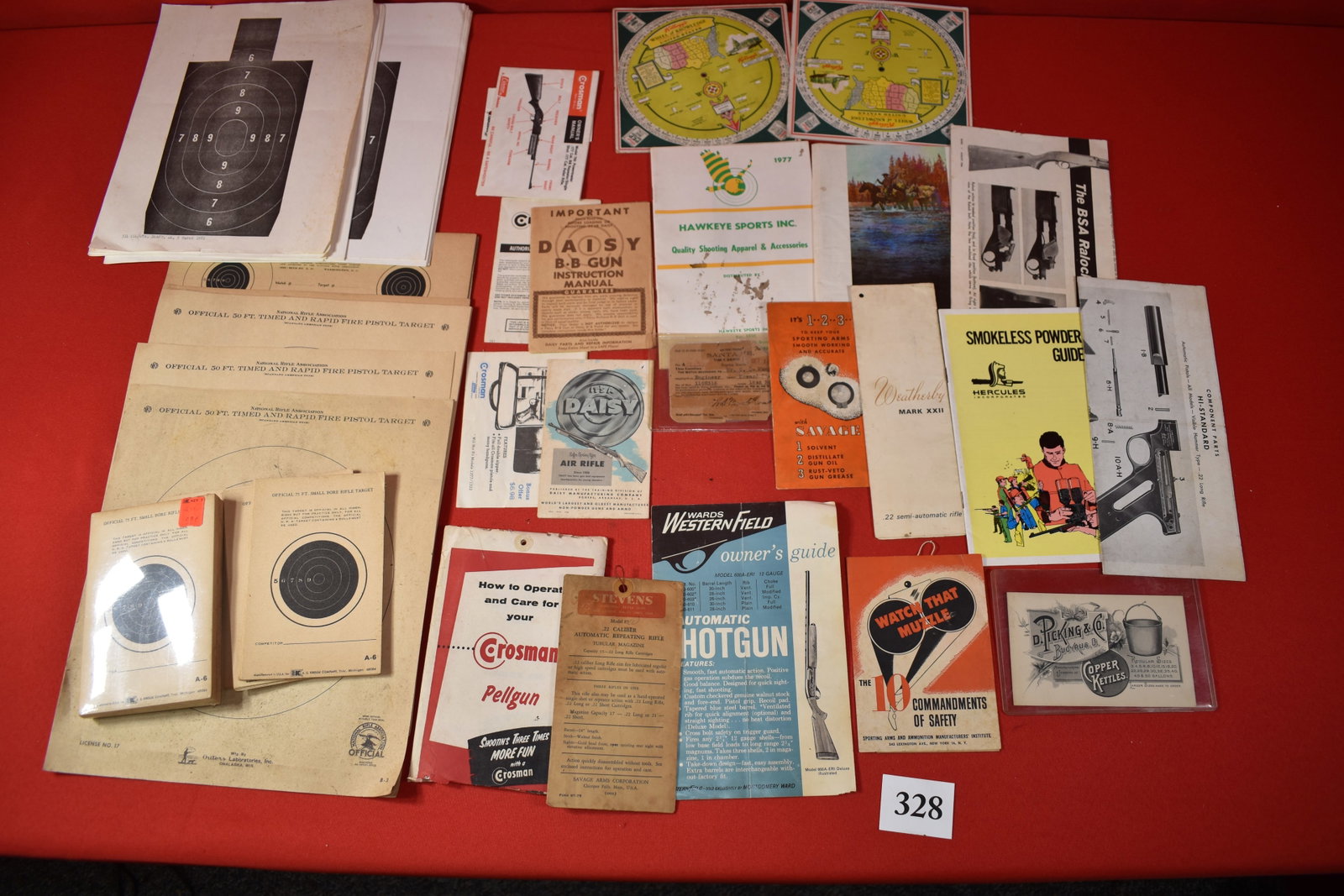 Job Lot of catalogs, Manuals, Hang Tags: Job Lot of catalogs, Manuals, Hang Tags, Daisy, Crossman, Savage, Stevens, Hi-Standard, Weatherby