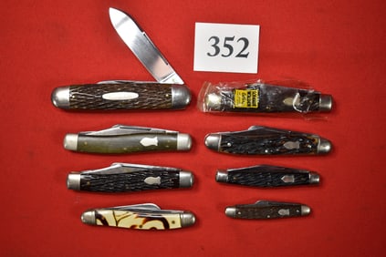 (9) Schrade Walden U.S.A. Pocket Knives