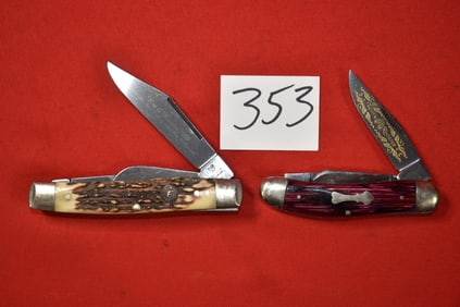 (2) Fightin Rooster Pocket Knives