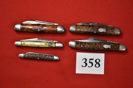(5) Vintage Pocket Knives, Miller Sloss & Scott SF