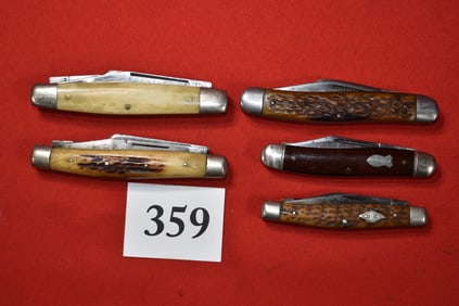 (5) Vintage Pocket Knife Lot: Dasco, Pal Blade Co
