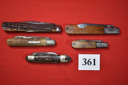 (5) Vintage Pocket Knife Lot: Barnett Tool Co