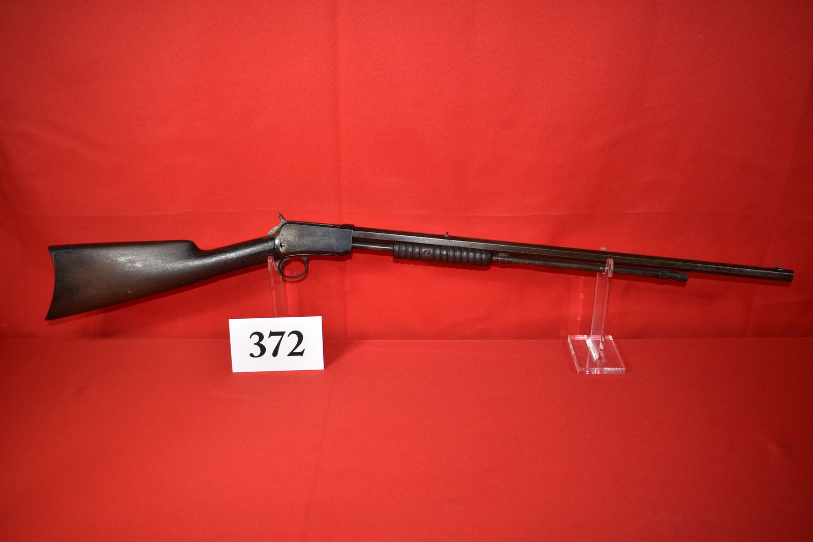 Winchester Model 1890 .22 short slide action Rifle: Winchester Model 1890 .22 short slide action Rifle, SN# 19253 mfg. 1893, 24” oct. bbl., takedown, antique patina, great function